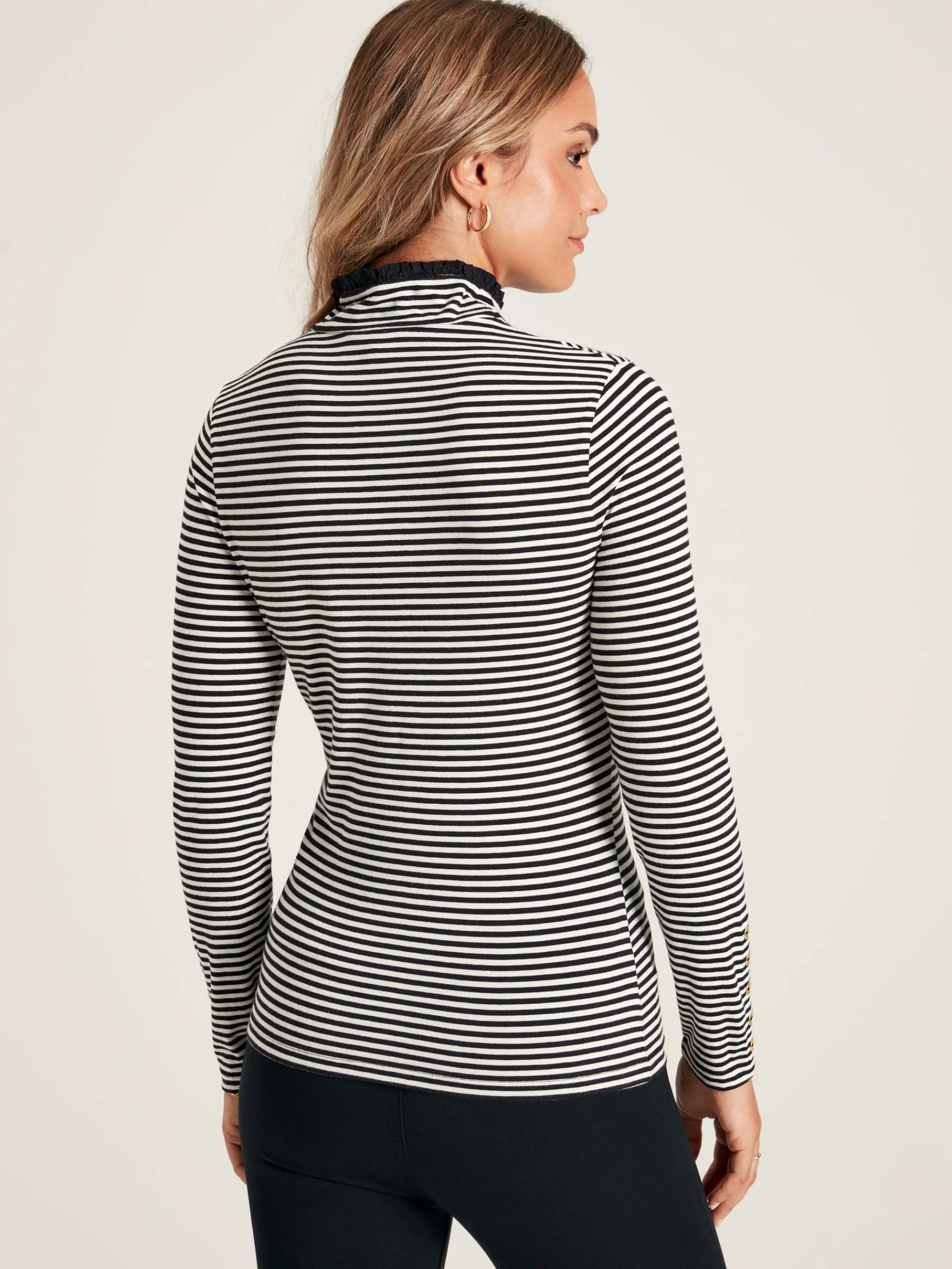 Amy Long Sleeve High Neck Jersey Top<Joules Online