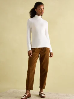 Amy Long Sleeve High Neck Jersey Top<Joules Hot