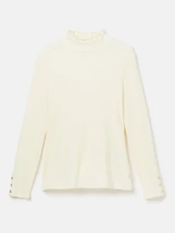 Amy Ribbed Long Sleeve High Neck Jersey Top<Joules Discount