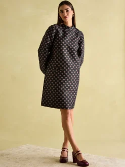 Annalise Jacquard A-Line Dress<Joules Best