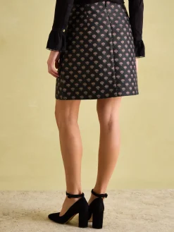 Annalise Jacquard A-Line Skirt<Joules