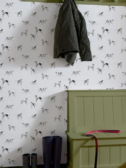 Antique Creme Sketchy Dogs 10M Wallpaper<Joules Sale