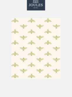 Antique Gold Block Print Bee 10M Wallpaper<Joules New