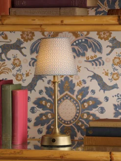 Apsley Blue Print Rechargable LED Lamp<Joules Hot