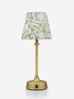 Apsley Green Print Rechargable LED Lamp<Joules Clearance
