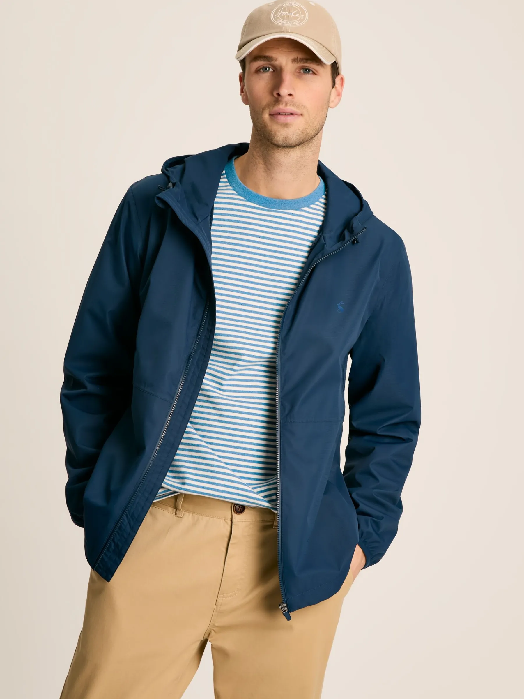 Arlow Navy Blue Lightweight Waterproof Coat<Joules New