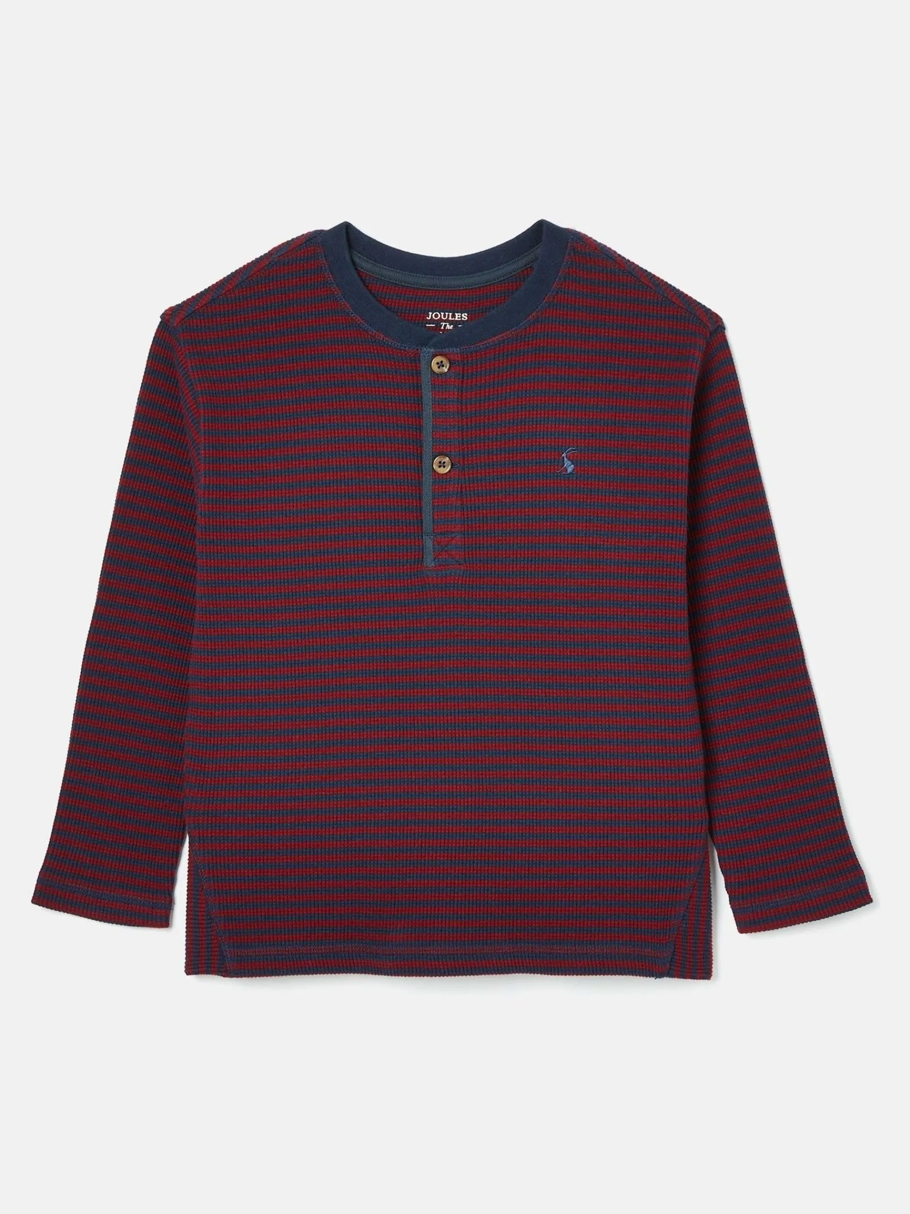 Arthur Berry Red & Navy Stripe Henley Top<Joules Clearance