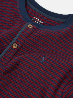 Arthur Berry Red & Navy Stripe Henley Top<Joules Clearance