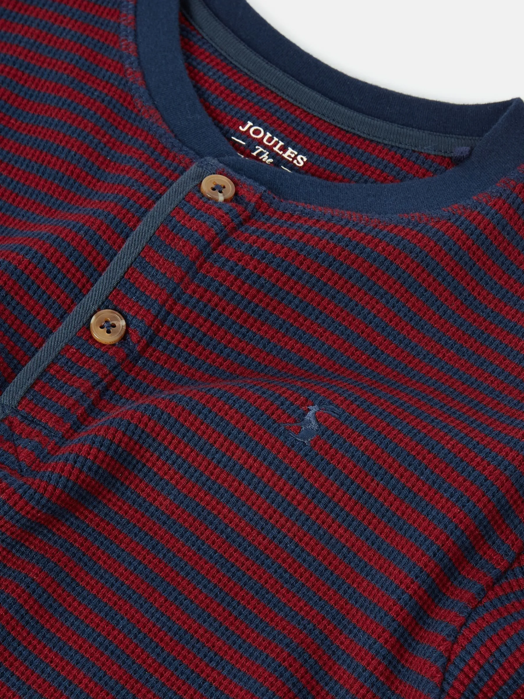 Arthur Berry Red & Navy Stripe Henley Top<Joules Clearance