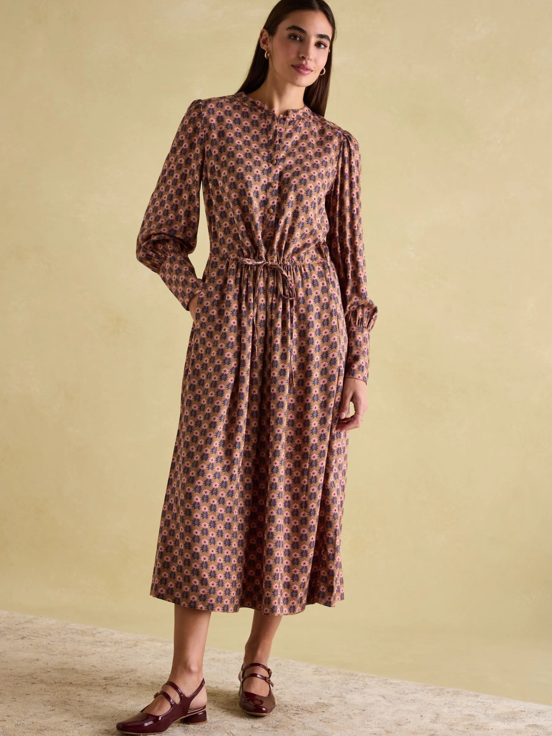 Aster Tie Waist Midi Dress<Joules Sale