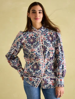 Auretta Frill Neck Blouse<Joules Sale