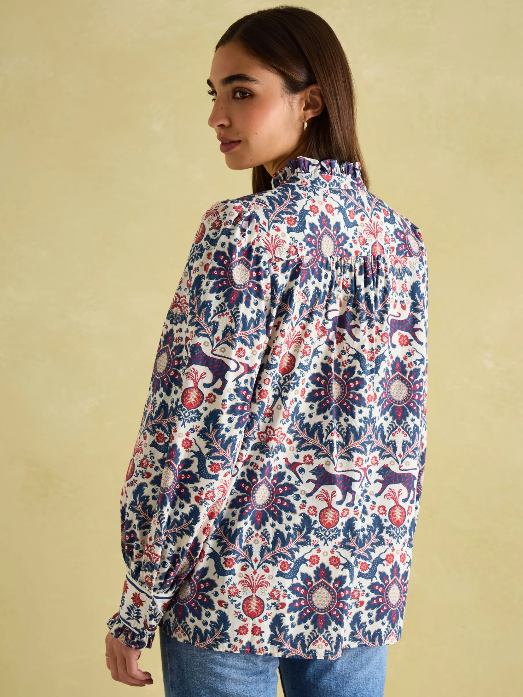 Auretta Frill Neck Blouse<Joules Sale