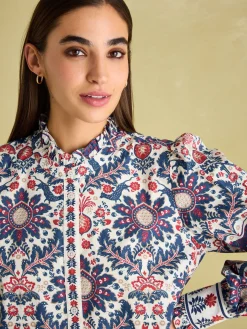 Auretta Frill Neck Blouse<Joules Sale