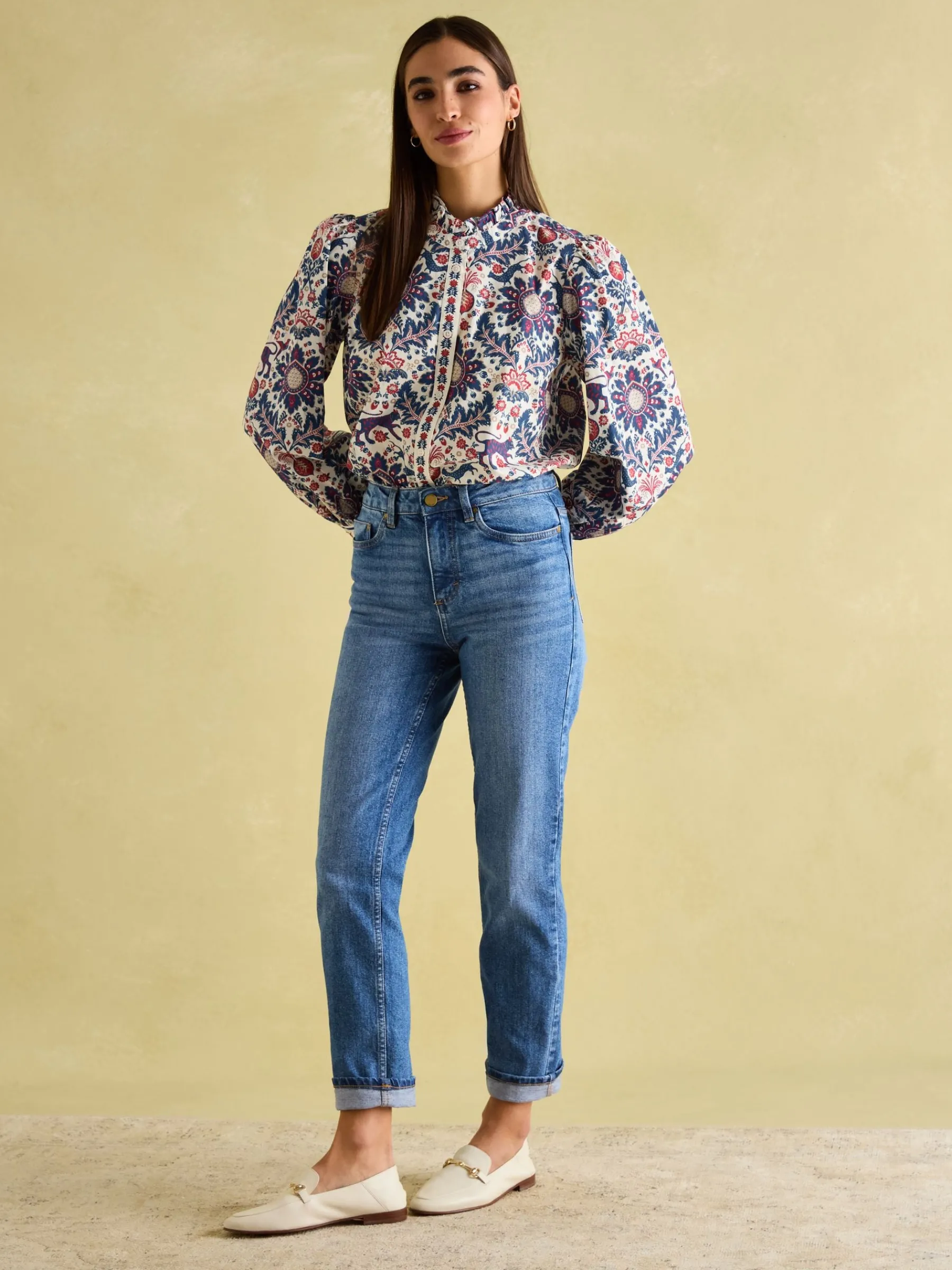Auretta Frill Neck Blouse<Joules Sale
