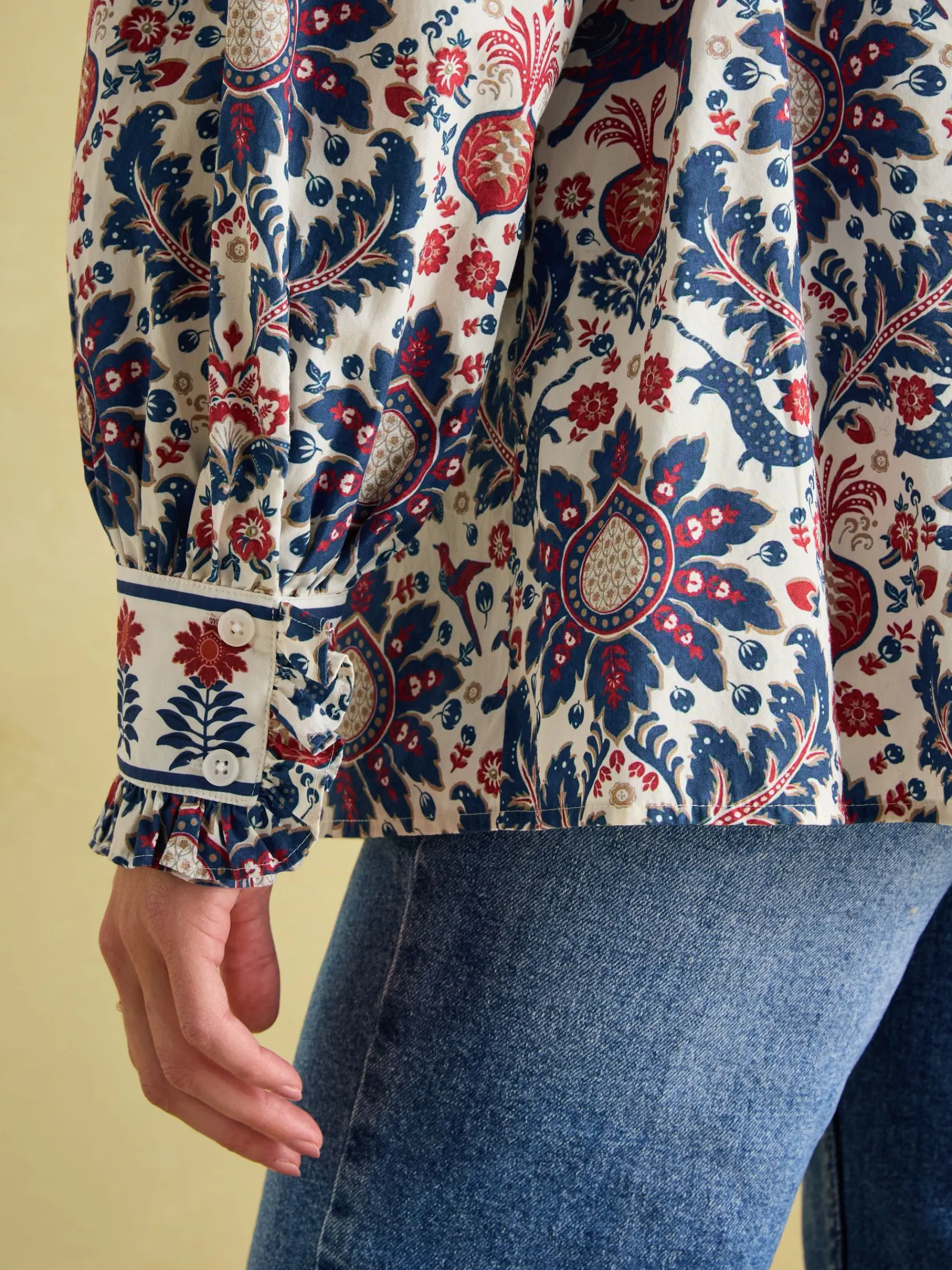 Auretta Frill Neck Blouse<Joules Sale