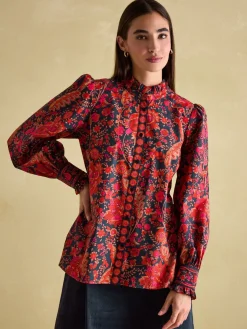 Auretta Frill Neck Blouse<Joules Clearance