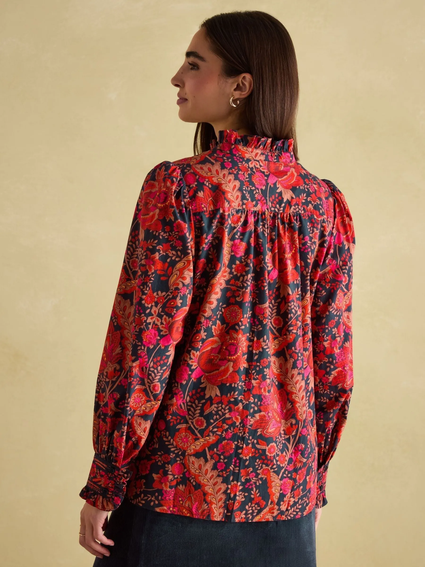 Auretta Frill Neck Blouse<Joules Clearance