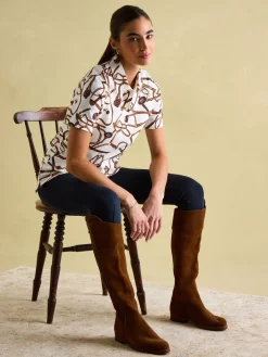 Barbury Cream Bridle Print Polo Shirt<Joules Hot
