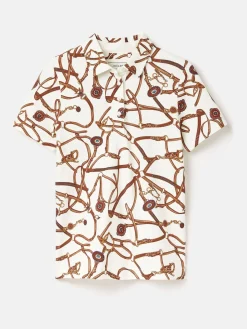 Barbury Cream Bridle Print Polo Shirt<Joules Hot