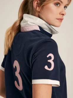 Beaufort Navy Blue Short Sleeve Cotton Polo Shirt<Joules Hot