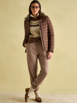 Beckley Padded Showerproof Jacket with Faux Fur Trim<Joules