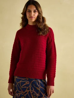 Bernie Crew Neck Textu Jumper Contains Merino Wool<Joules Online