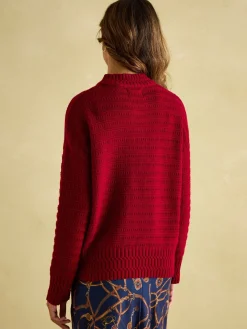 Bernie Crew Neck Textu Jumper Contains Merino Wool<Joules Online