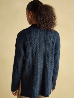 Betsy Button Shoulder Cable Jumper<Joules New