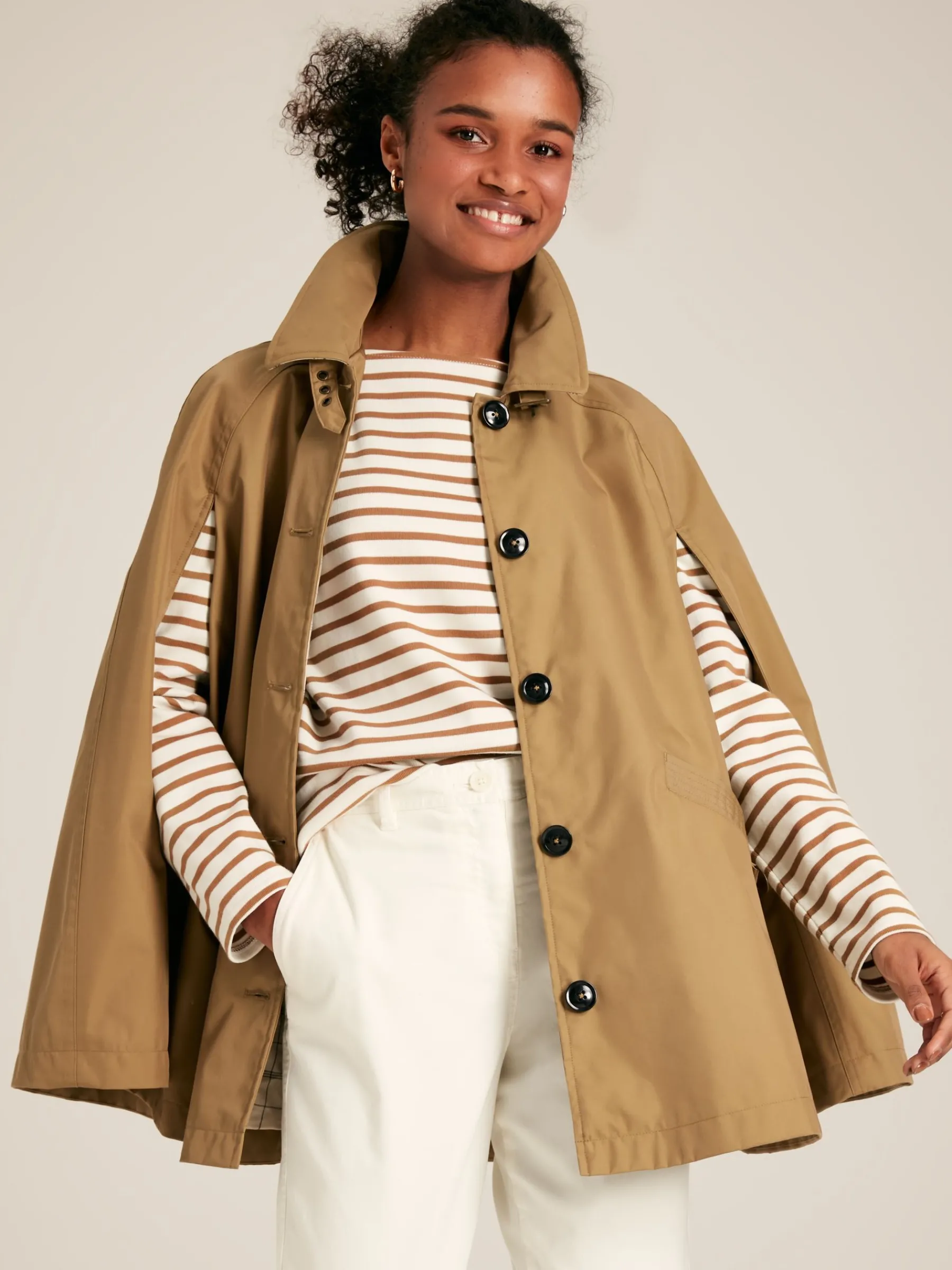 Bibury Tan Brown Waterproof Cape Coat<Joules Outlet
