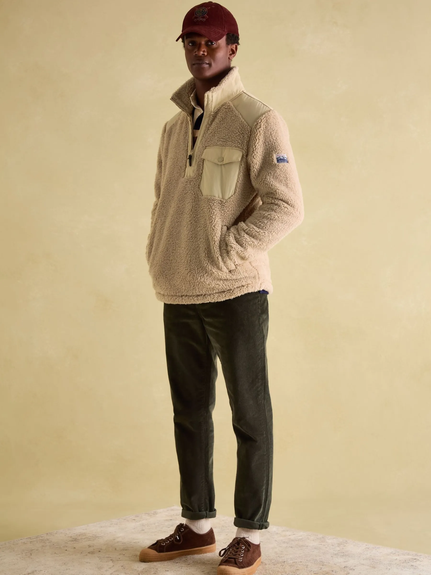Billy Quarter Zip Borg Fleece Sweatshirt<Joules Online