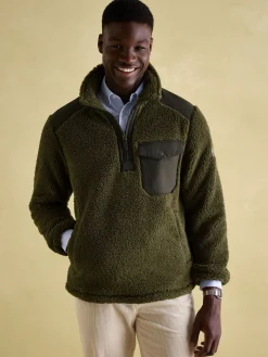 Billy Quarter Zip Borg Fleece Sweatshirt<Joules