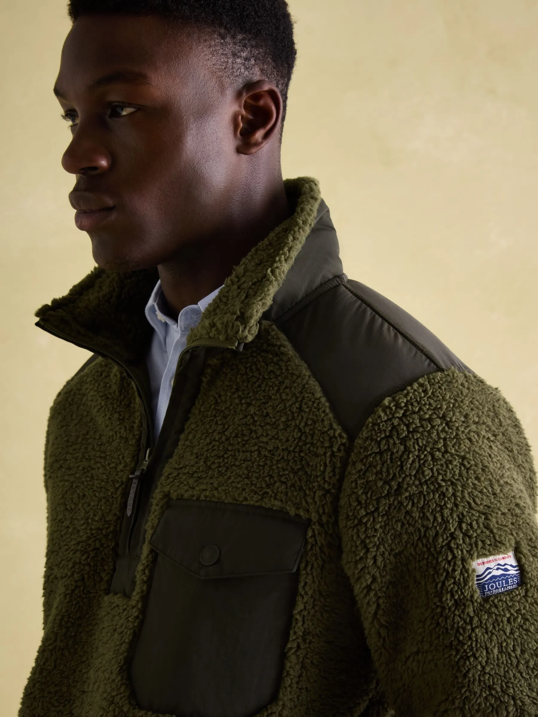 Billy Quarter Zip Borg Fleece Sweatshirt<Joules