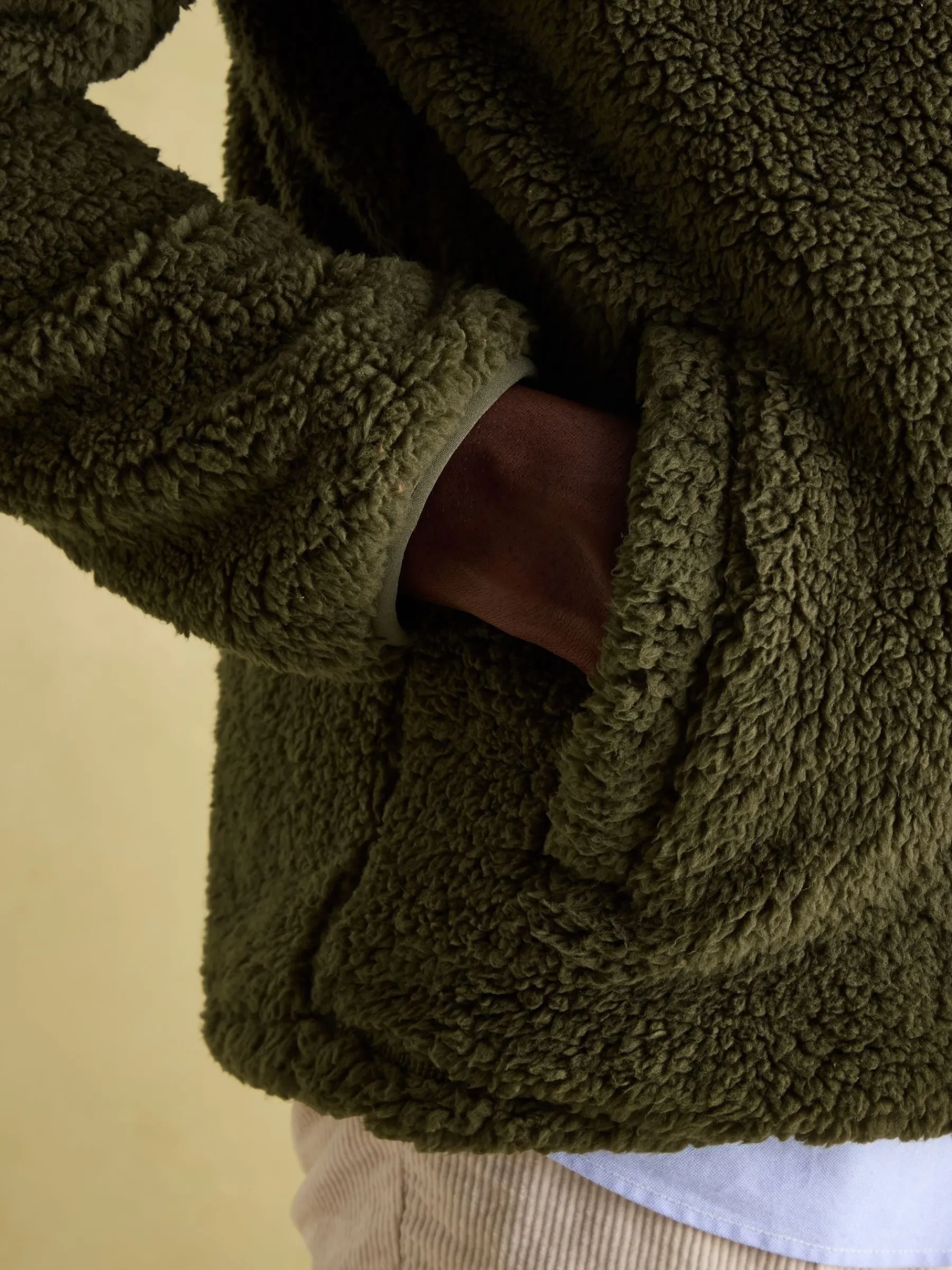 Billy Quarter Zip Borg Fleece Sweatshirt<Joules