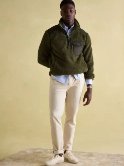 Billy Quarter Zip Borg Fleece Sweatshirt<Joules