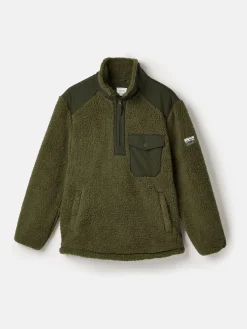 Billy Quarter Zip Borg Fleece Sweatshirt<Joules