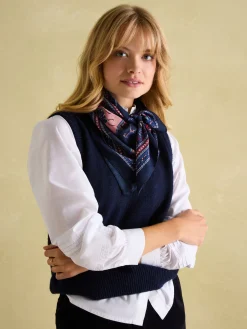 Bloomfield Square Silk Scarf<Joules Sale