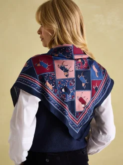 Bloomfield Square Silk Scarf<Joules Sale