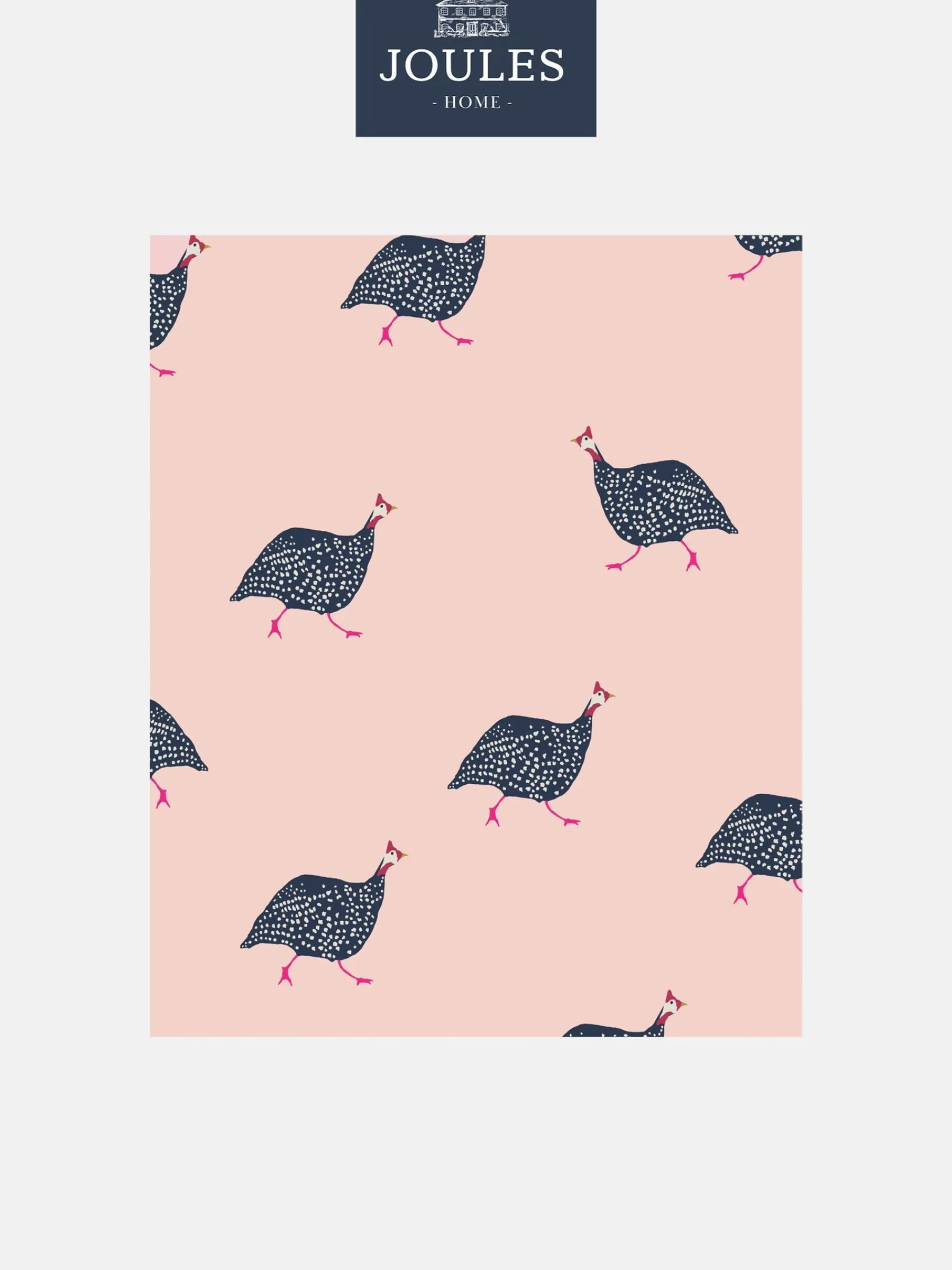 Blush Pink Guinea Fowl 10M Wallpaper<Joules Online