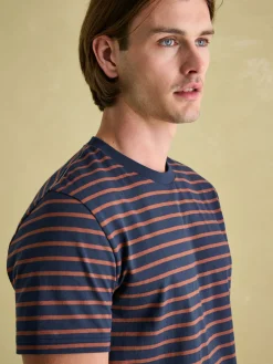 Boathouse Brown & Navy Jersey Crew Neck T-Shirt<Joules New