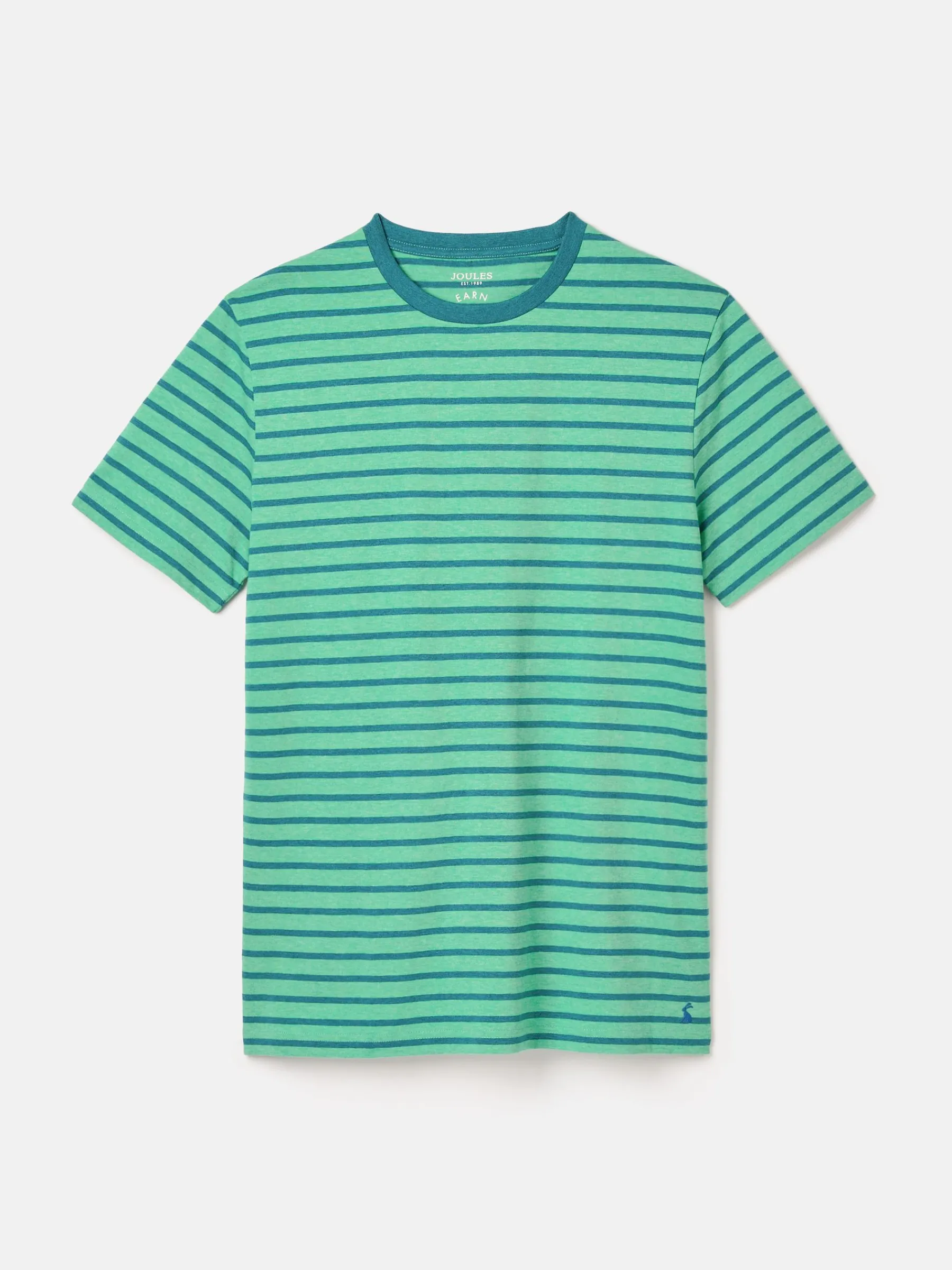 Boathouse Green Stripe Jersey Crew Neck T-Shirt<Joules Outlet
