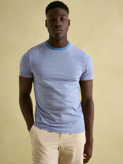 Boathouse Pink Stripe Jersey Crew Neck T-Shirt<Joules Hot