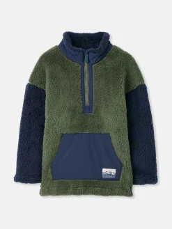 Boys' Always Cosy Half Zip Borg Fleece<Joules Online