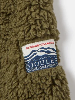 Boys' Billy Khaki Green Half Zip Borg Fleece<Joules Best
