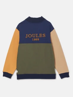 Boys' Elliot Colourblock Quarter Zip Sweatshirt<Joules Best