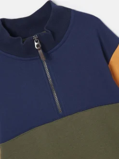Boys' Elliot Colourblock Quarter Zip Sweatshirt<Joules Best