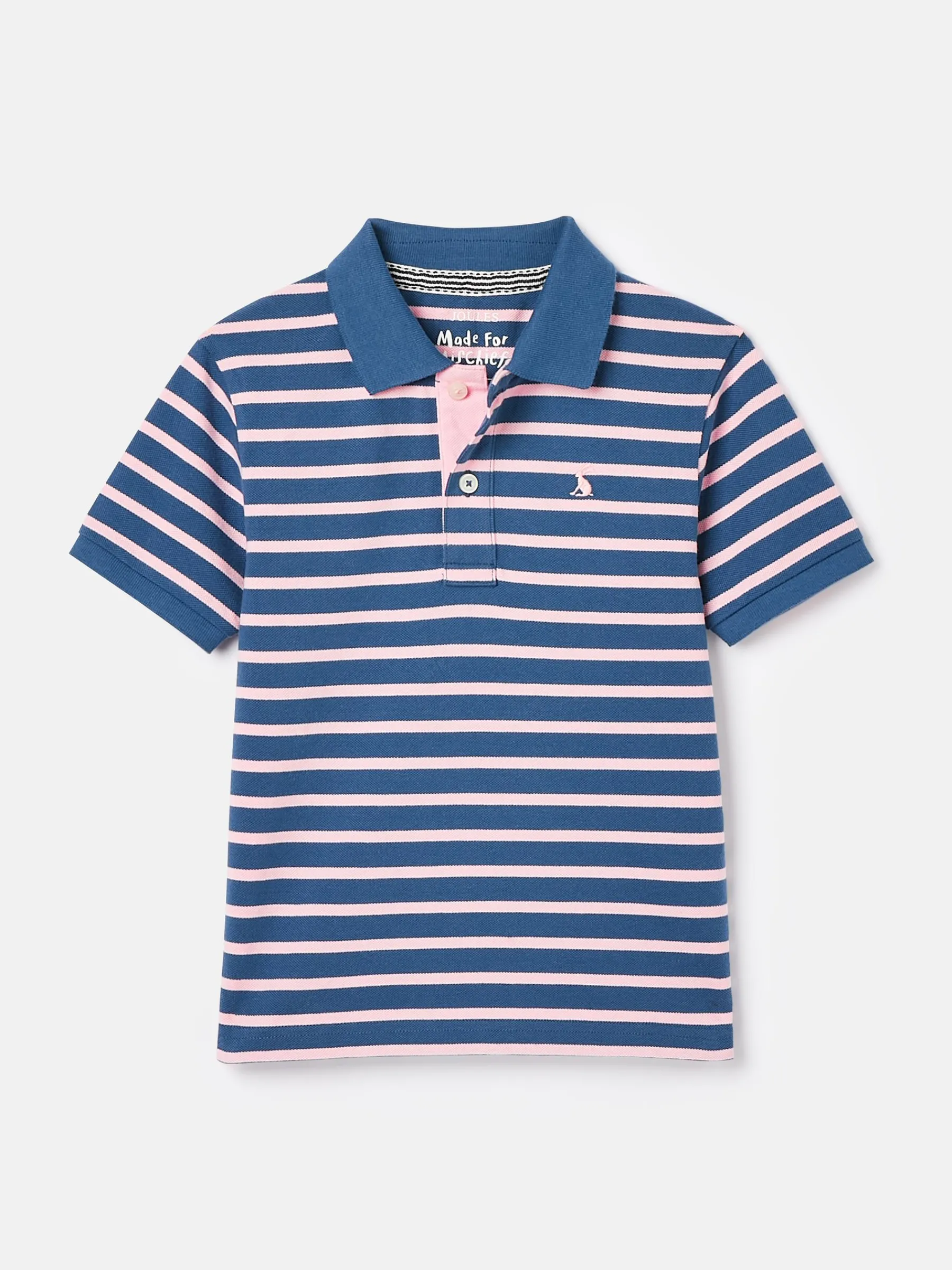 Boys' Filbert Striped Pique Cotton Polo Shirt<Joules