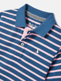 Boys' Filbert Striped Pique Cotton Polo Shirt<Joules