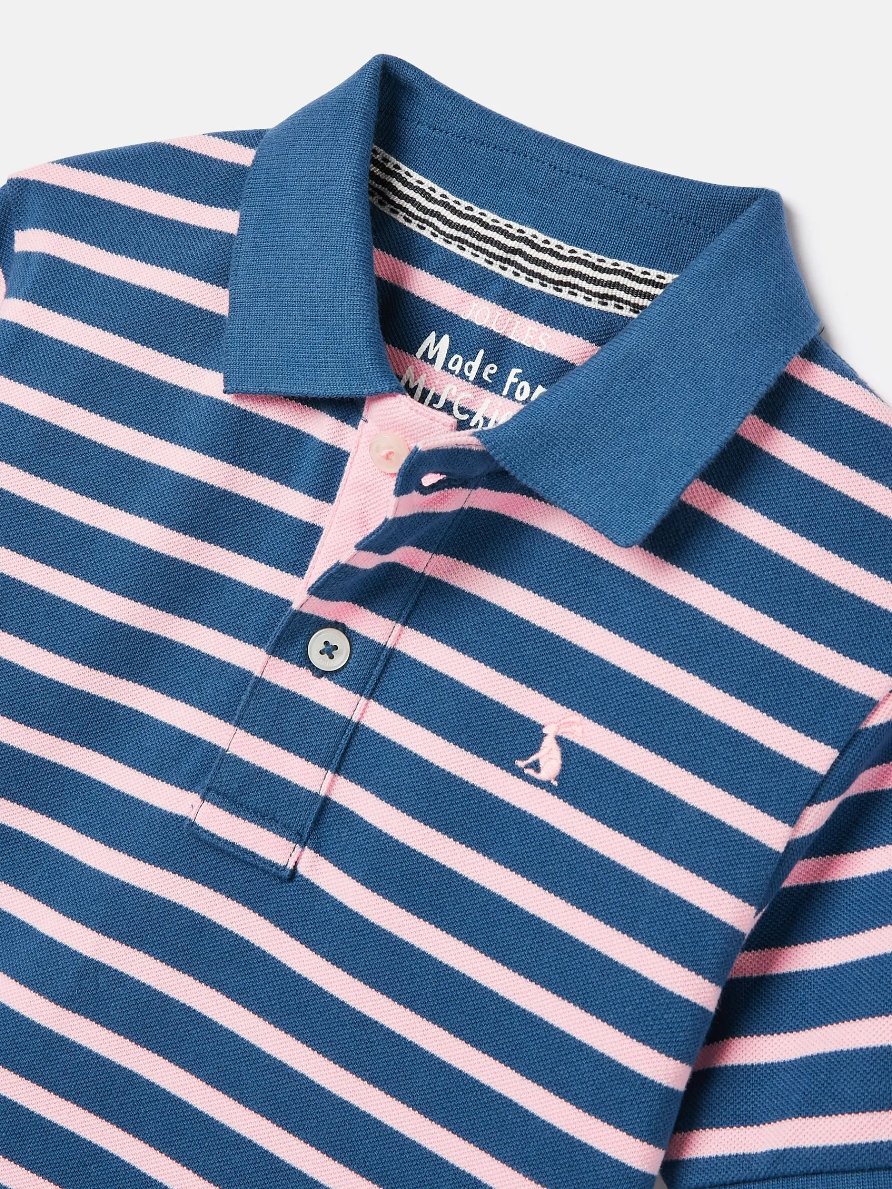 Boys' Filbert Striped Pique Cotton Polo Shirt<Joules