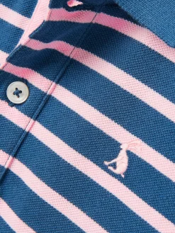 Boys' Filbert Striped Pique Cotton Polo Shirt<Joules