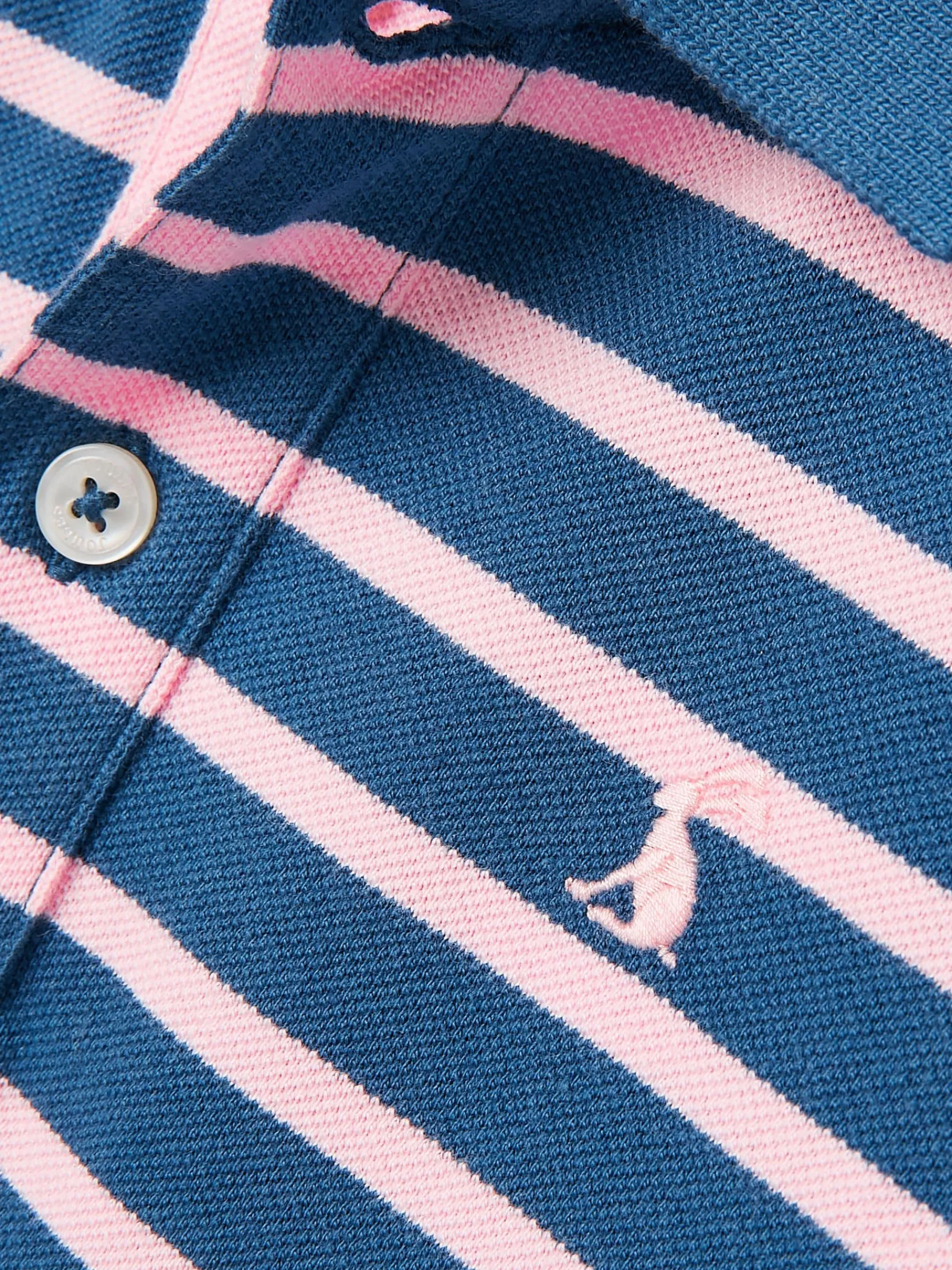 Boys' Filbert Striped Pique Cotton Polo Shirt<Joules